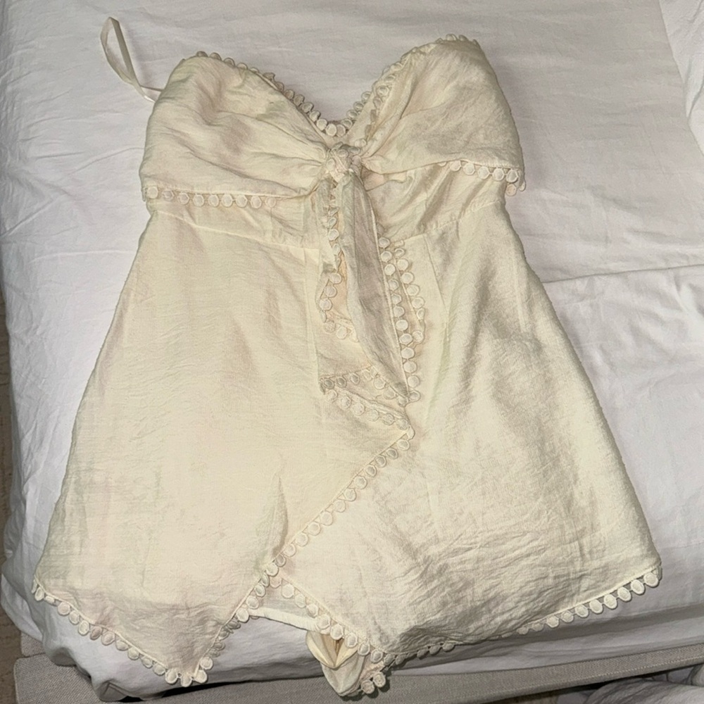 Cream romper dress